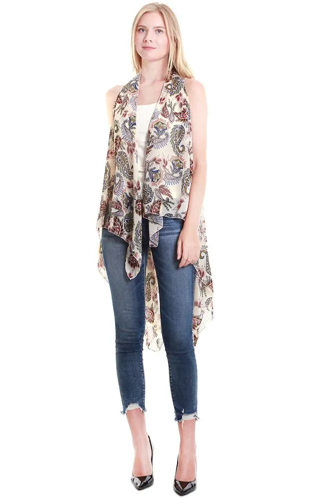 VP8792 Paisley Pattern Design Scarf Vest