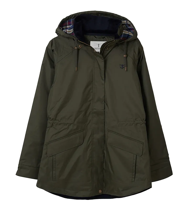 Womens lined waterproof rain coat