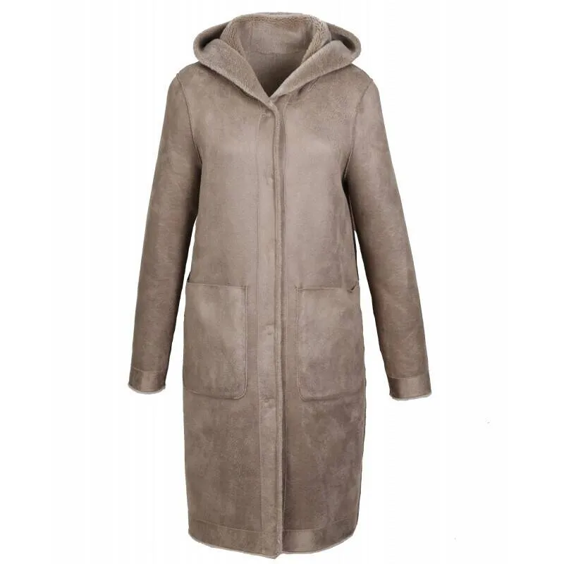 Women's taupe wool coat oakwood 63747