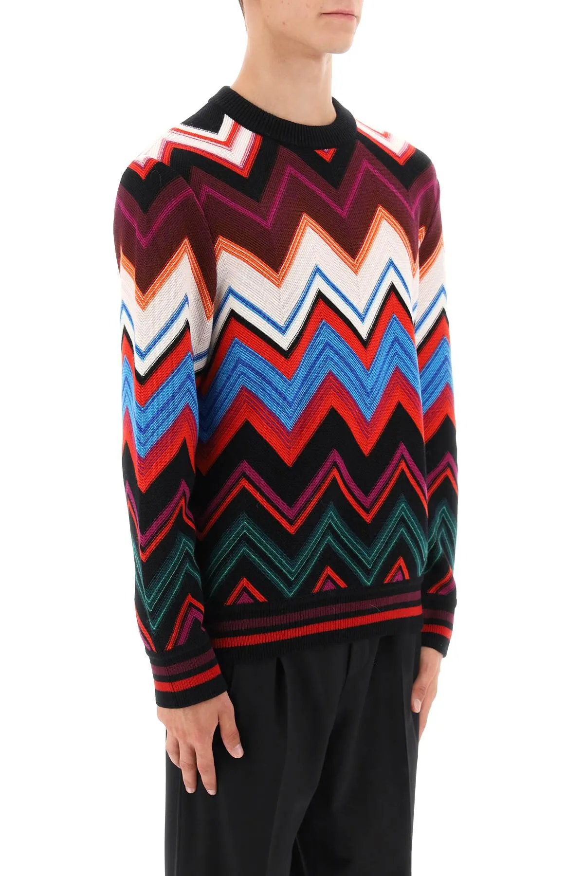 Wool Cotton Chevron Sweater