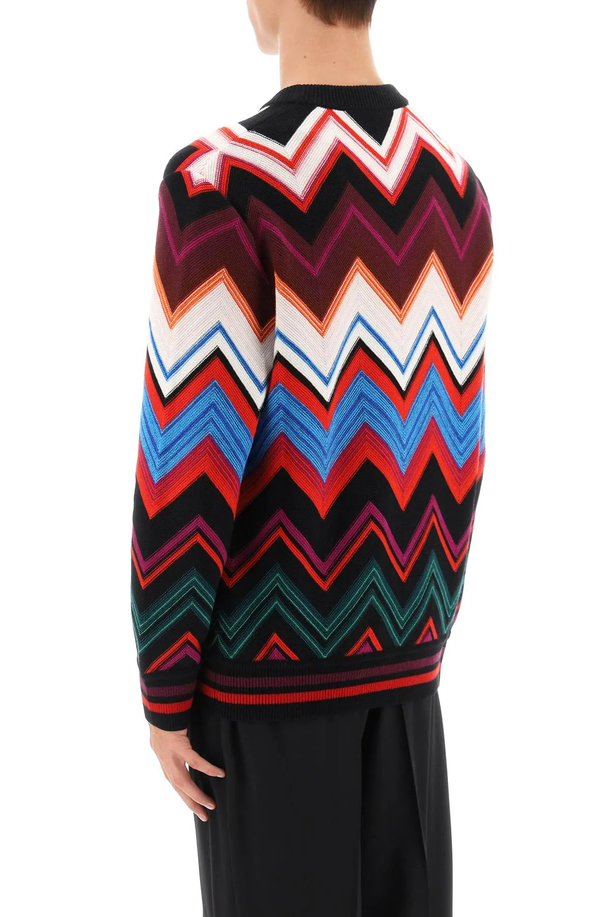 Wool Cotton Chevron Sweater