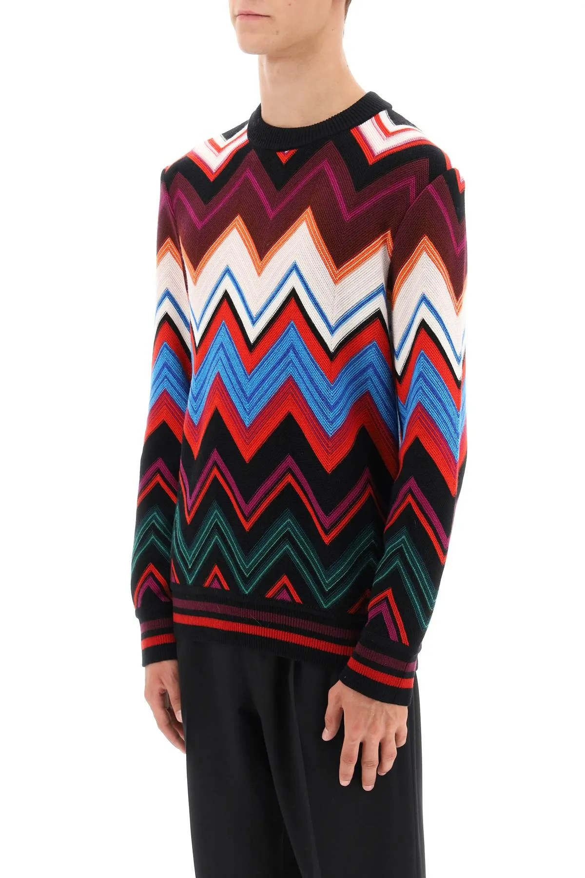 Wool Cotton Chevron Sweater