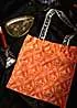 Xander Kostroma Xander Kostroma 100% Cotton Canvas Halloween Orange Skull Print Tote Bag