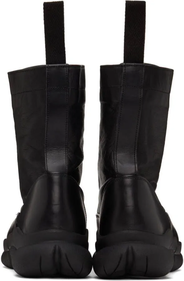 Y's Black Nume Ankle Boots